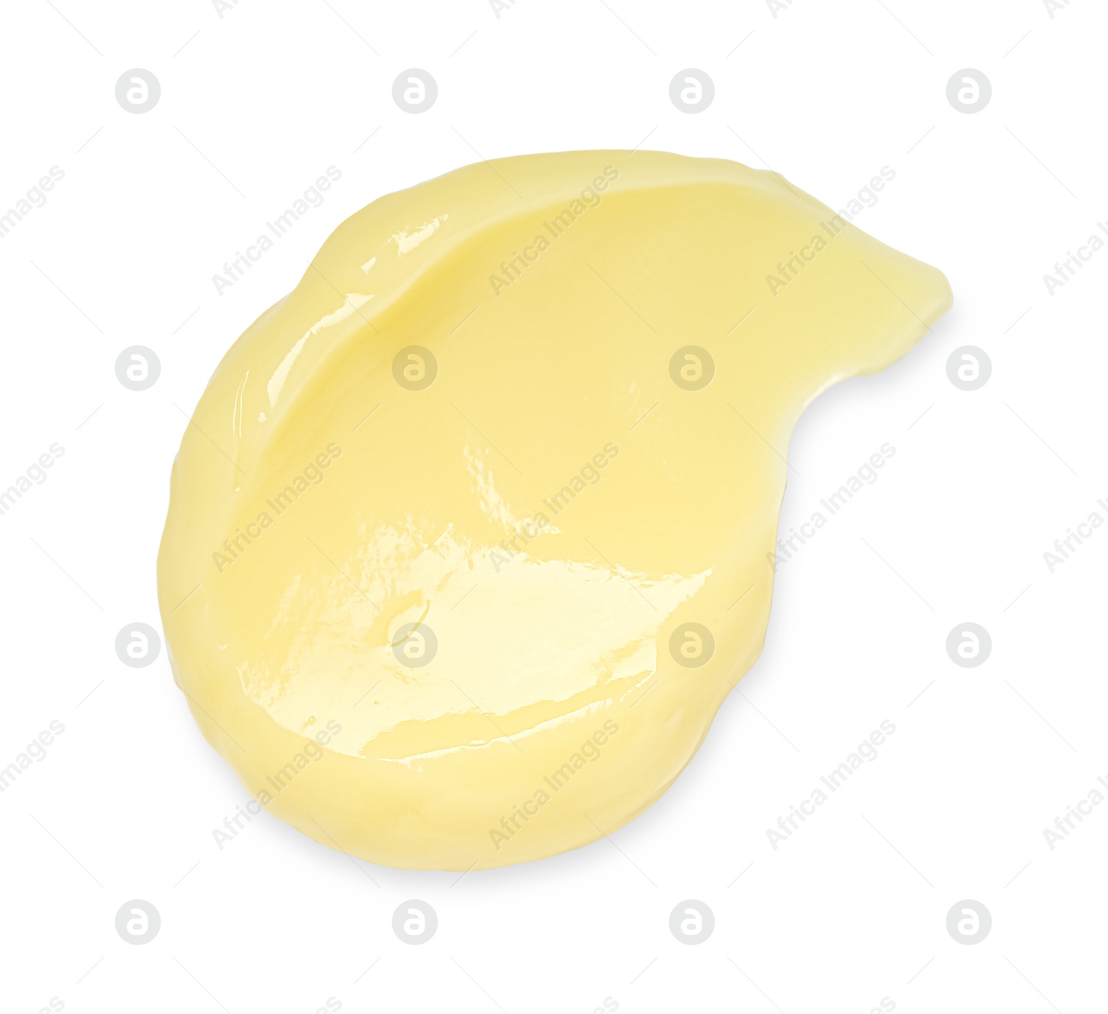 Photo of Cream sample isolated on white, top view