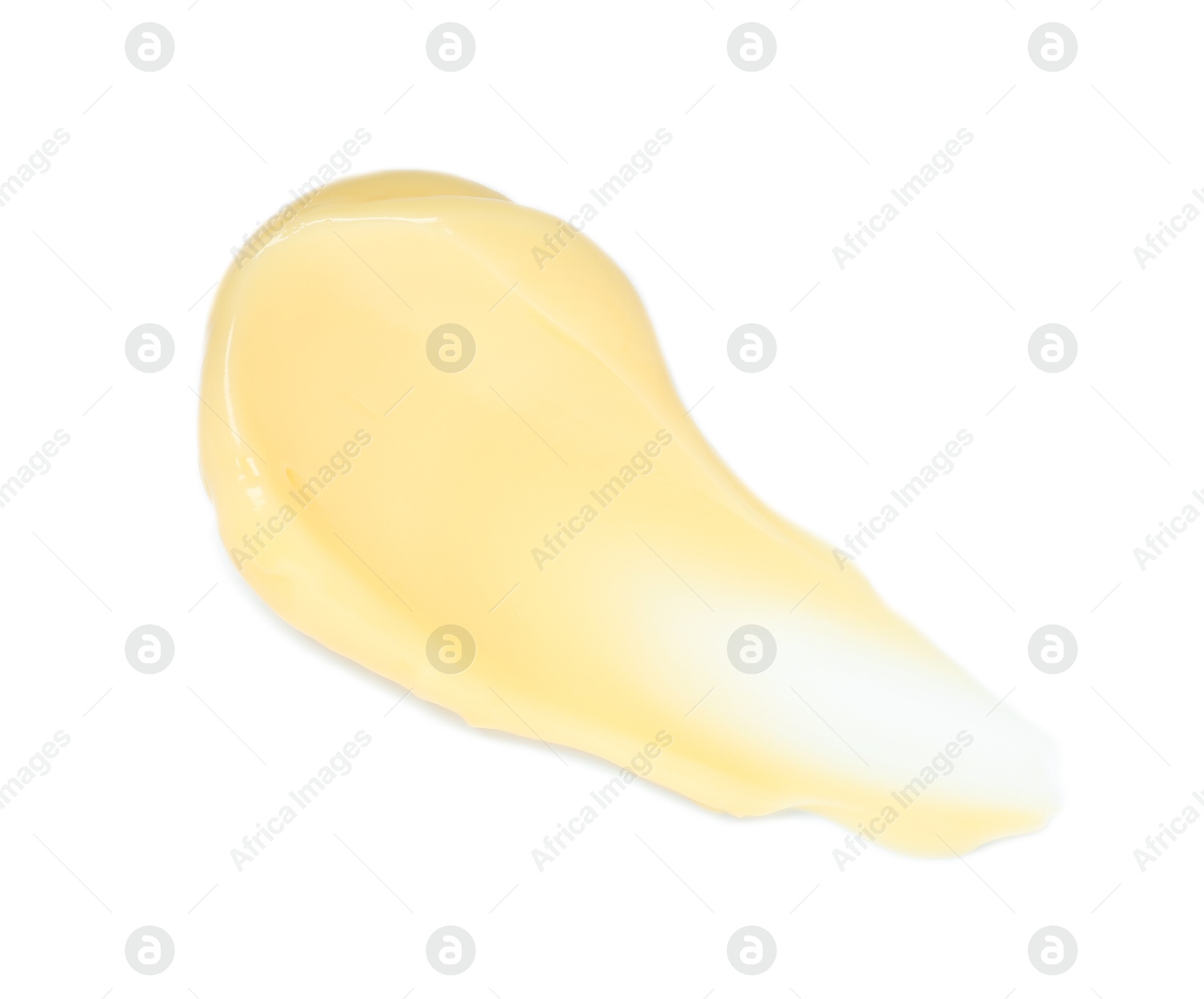 Photo of Cream sample isolated on white, top view