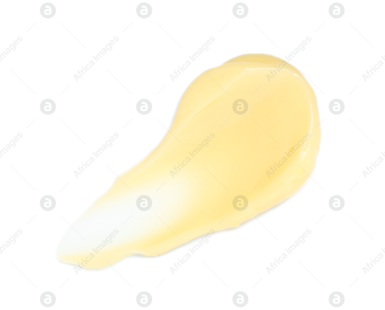 Photo of Cream sample isolated on white, top view