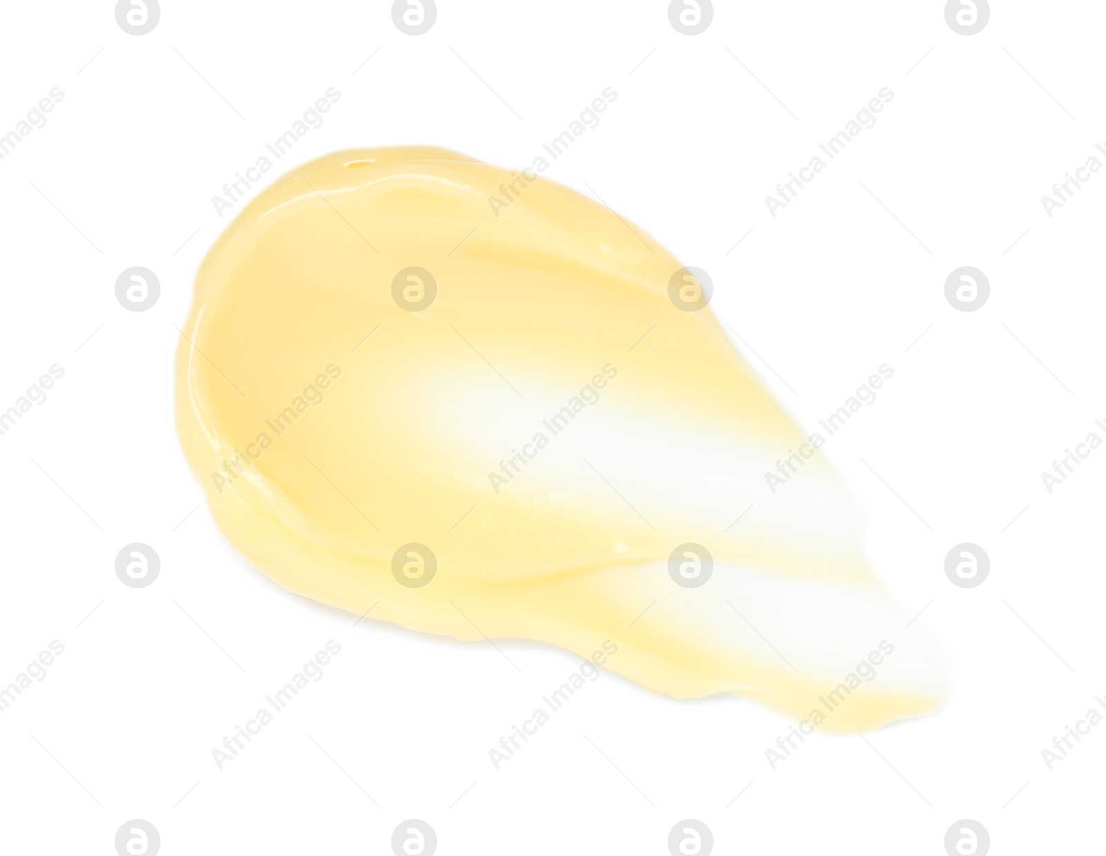 Photo of Cream sample isolated on white, top view