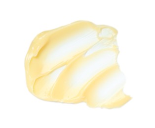 Photo of Cream sample isolated on white, top view