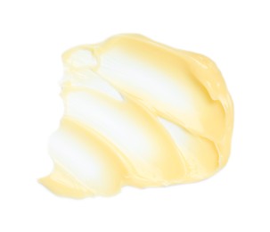 Photo of Cream sample isolated on white, top view