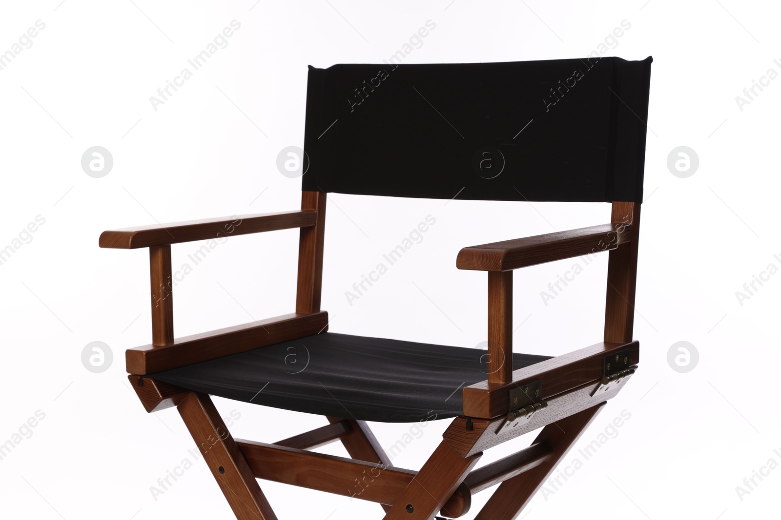 Photo of One empty director's chair isolated on white