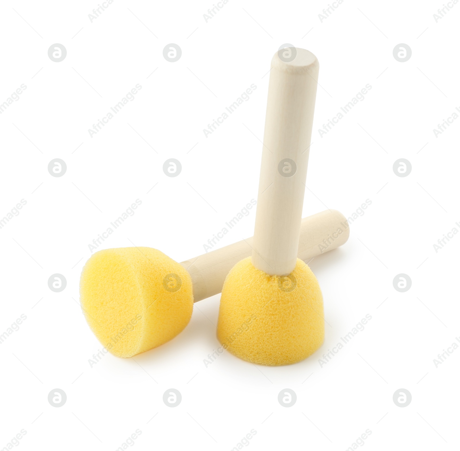 Photo of Two sponges for face painting isolated on white