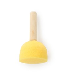 Photo of One sponge for face painting isolated on white, top view