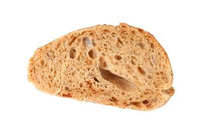 Photo of Piece of fresh baguette isolated on white