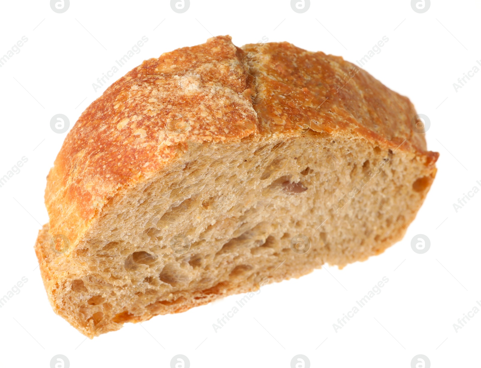 Photo of Piece of fresh baguette isolated on white