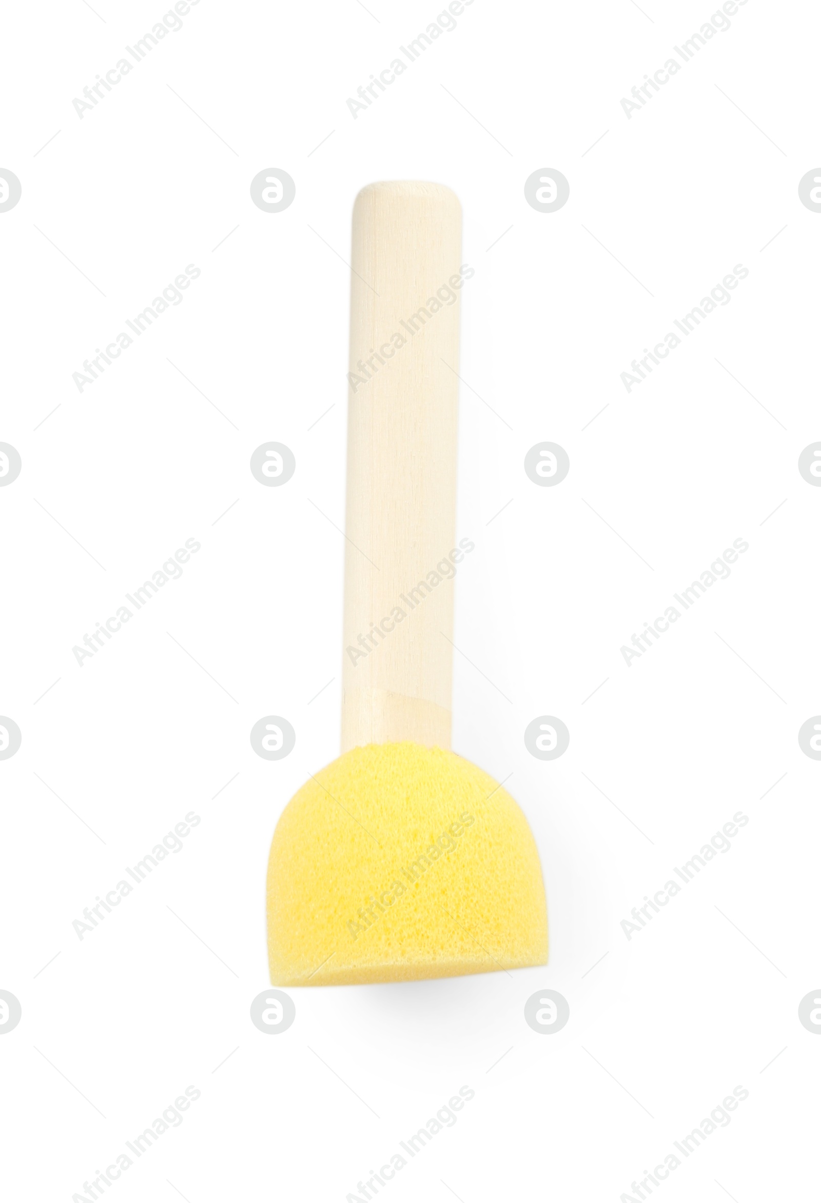 Photo of One sponge for face painting isolated on white, top view