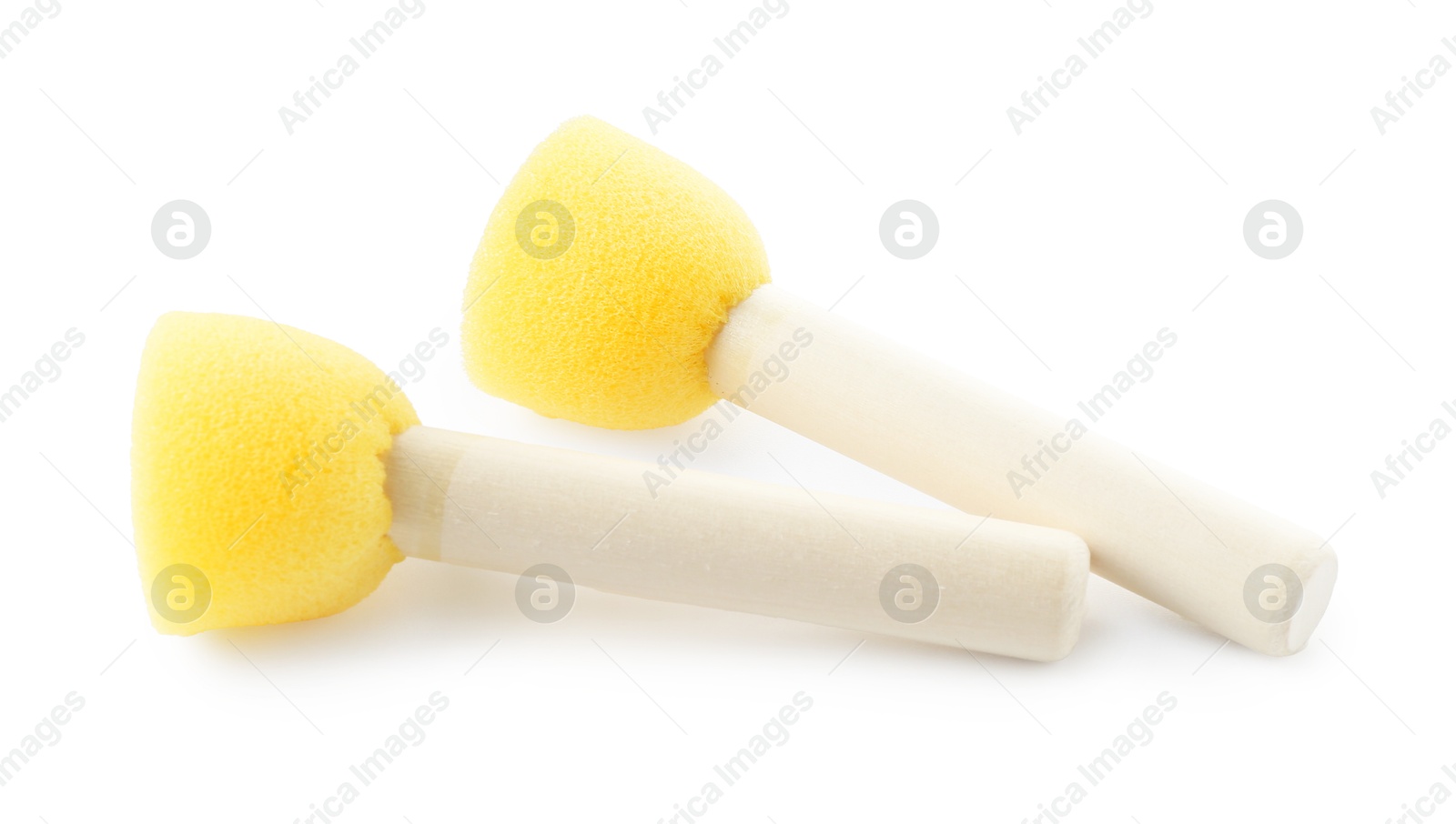 Photo of Two sponges for face painting isolated on white