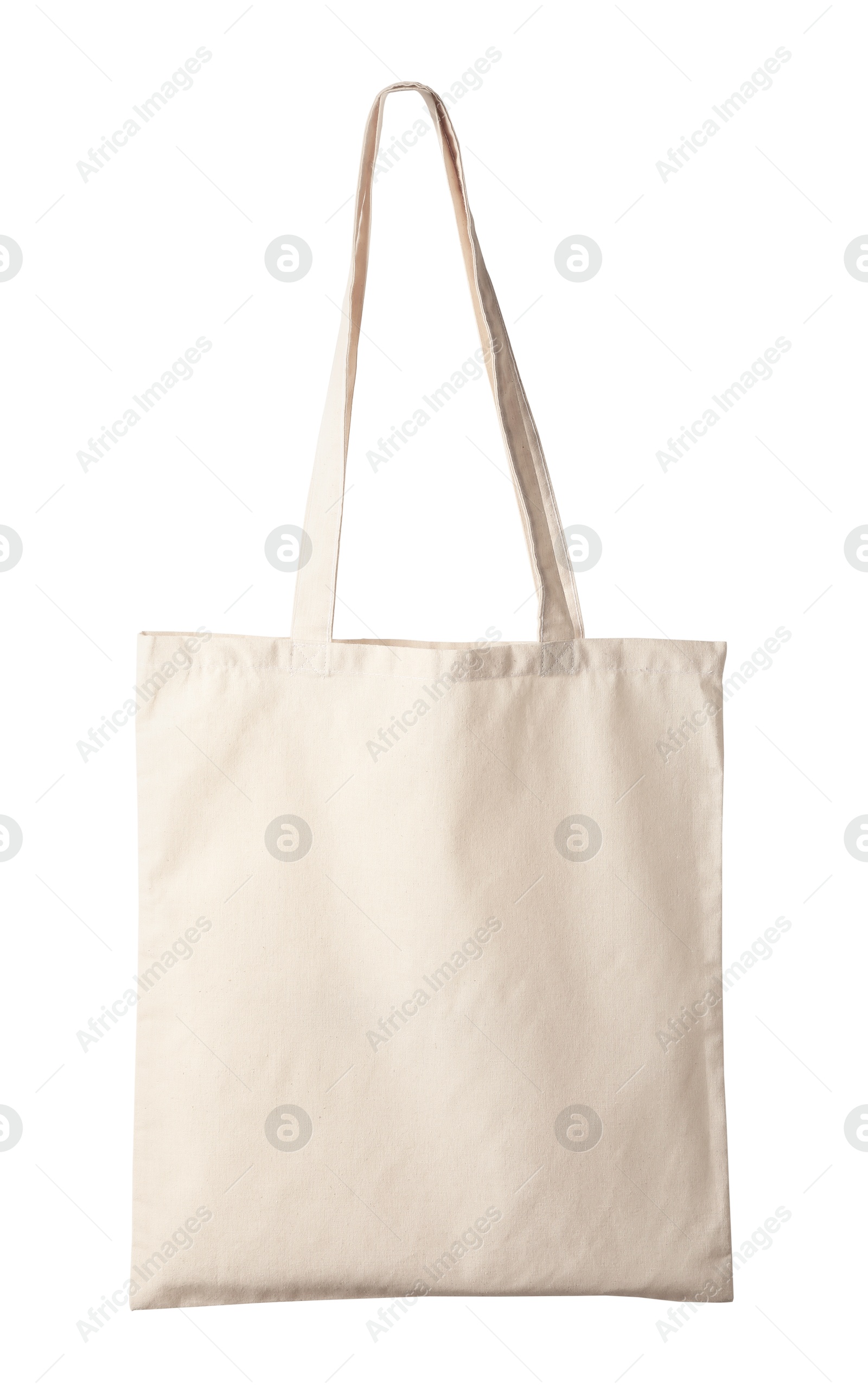 Photo of One stylish eco bag isolated on white