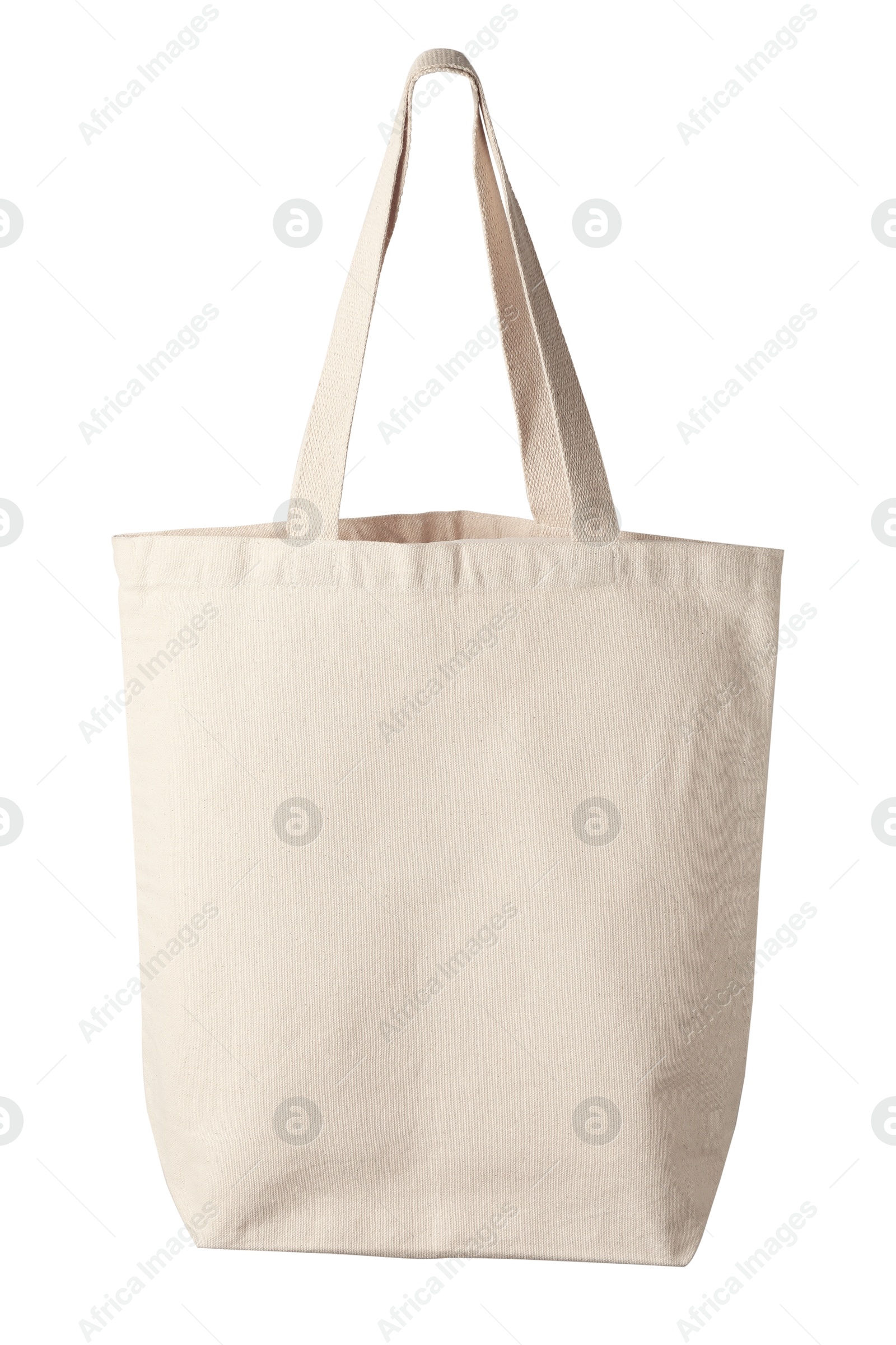 Photo of One stylish eco bag isolated on white