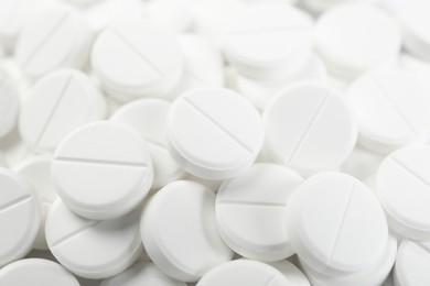 Photo of Pile of antibiotic pills as background, closeup