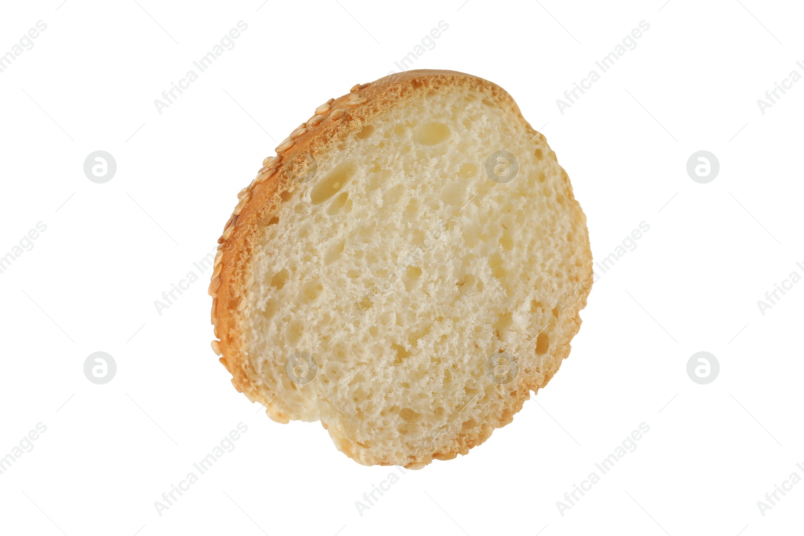 Photo of Piece of fresh baguette isolated on white