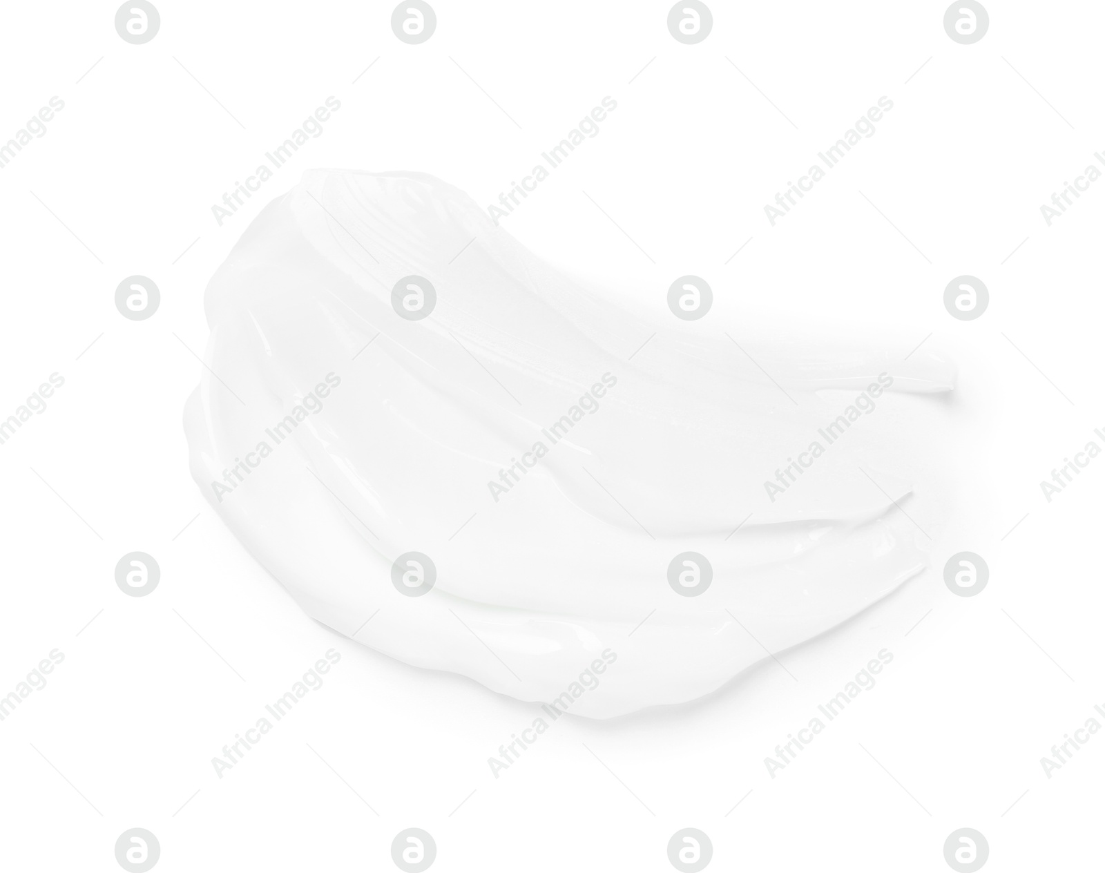 Photo of Cream sample isolated on white, top view