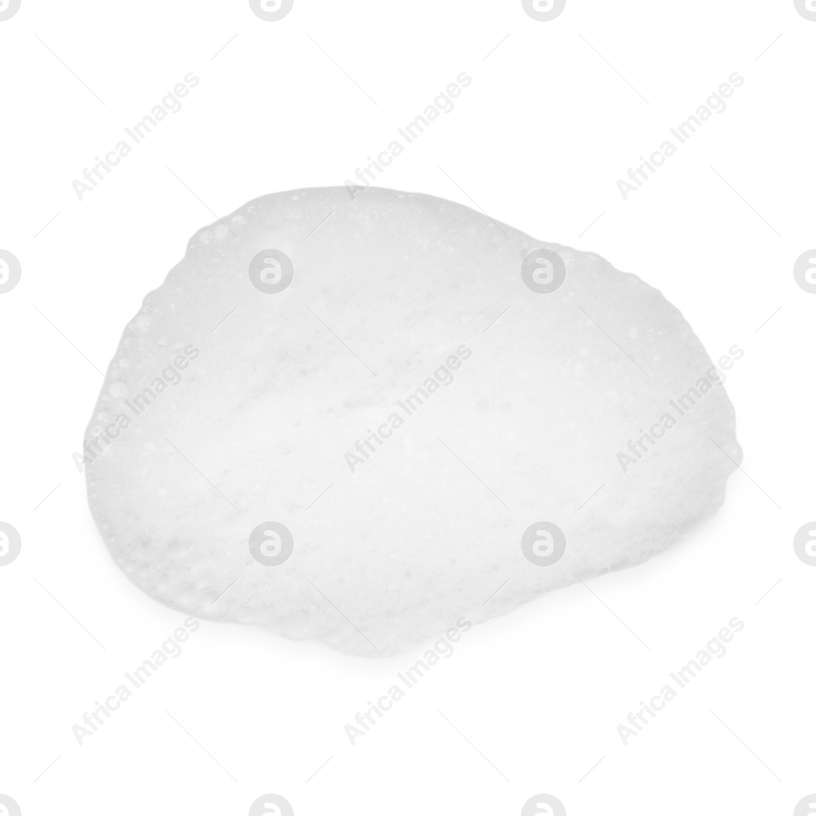 Photo of Soap foam on white background, top view