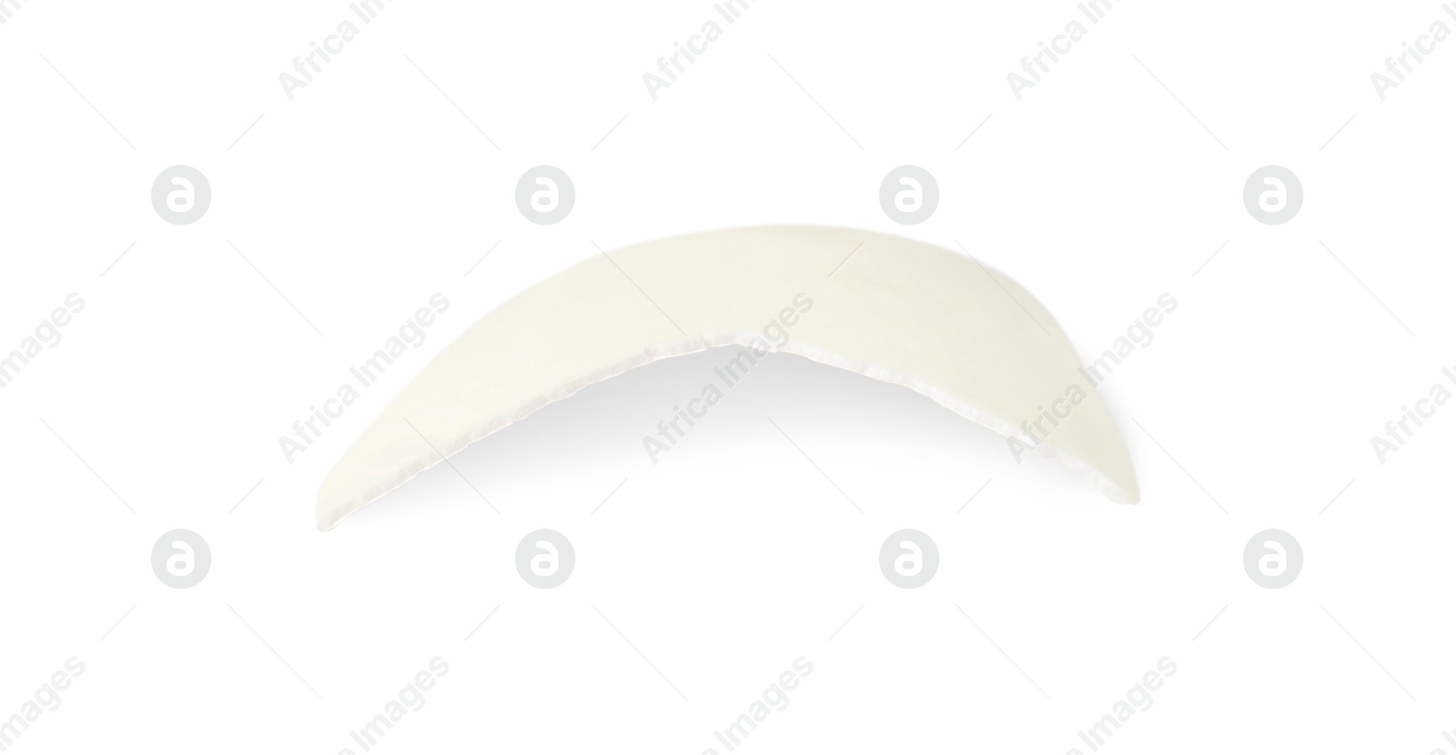 Photo of One piece of broken eggshell isolated on white