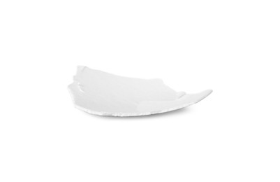 Photo of One piece of broken eggshell isolated on white