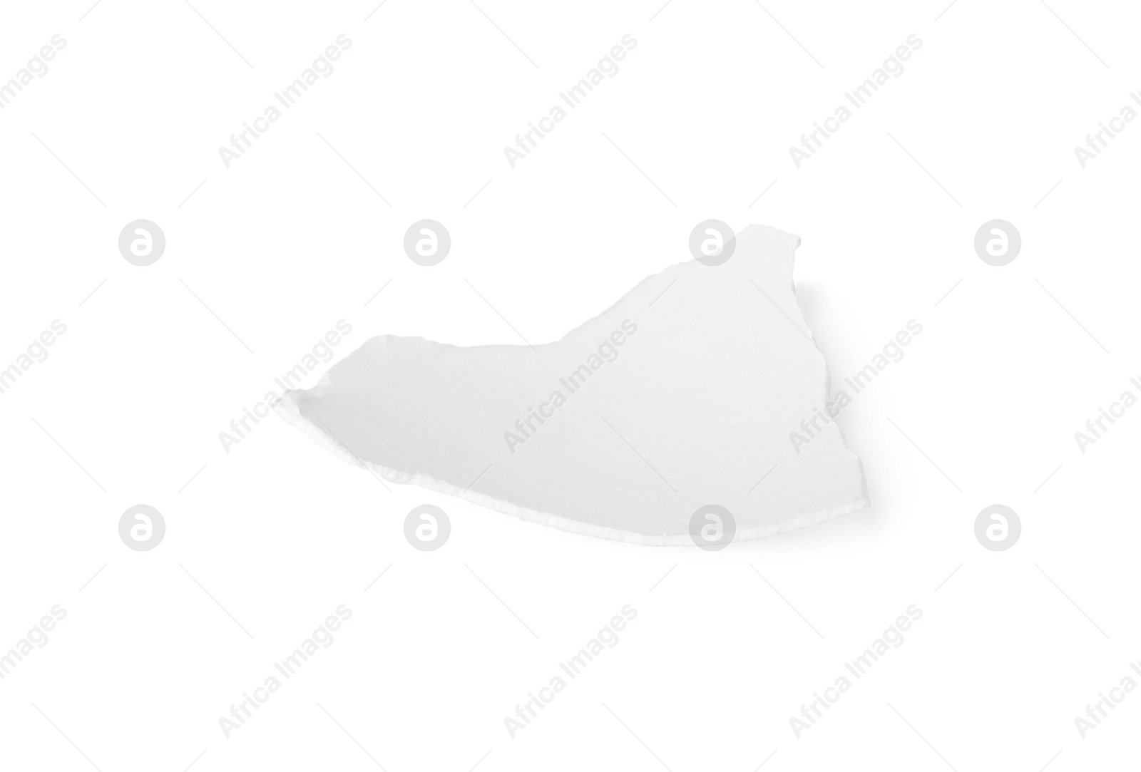 Photo of One piece of broken eggshell isolated on white