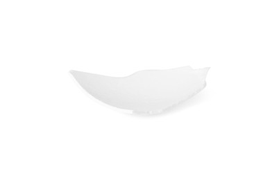 Photo of One piece of broken eggshell isolated on white