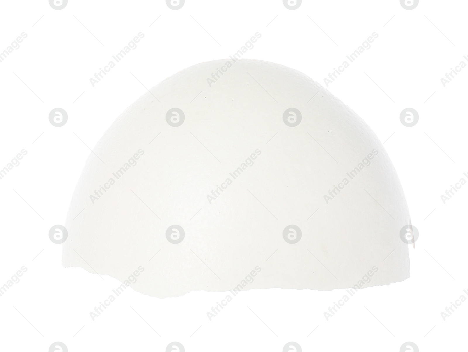 Photo of One piece of broken eggshell isolated on white