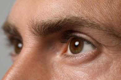 Image of Closeup view of man with brown eyes