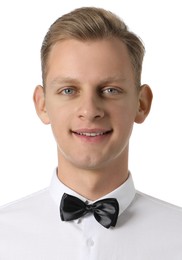 Image of Passport photo. Portrait of man on white background