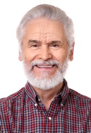 Image of Passport photo. Portrait of man on white background