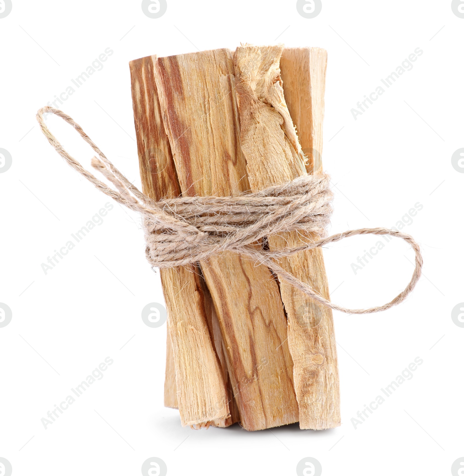 Photo of Bunch of palo santo sticks on white background