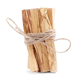 Photo of Bunch of palo santo sticks on white background