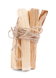 Photo of Bunch of palo santo sticks on white background