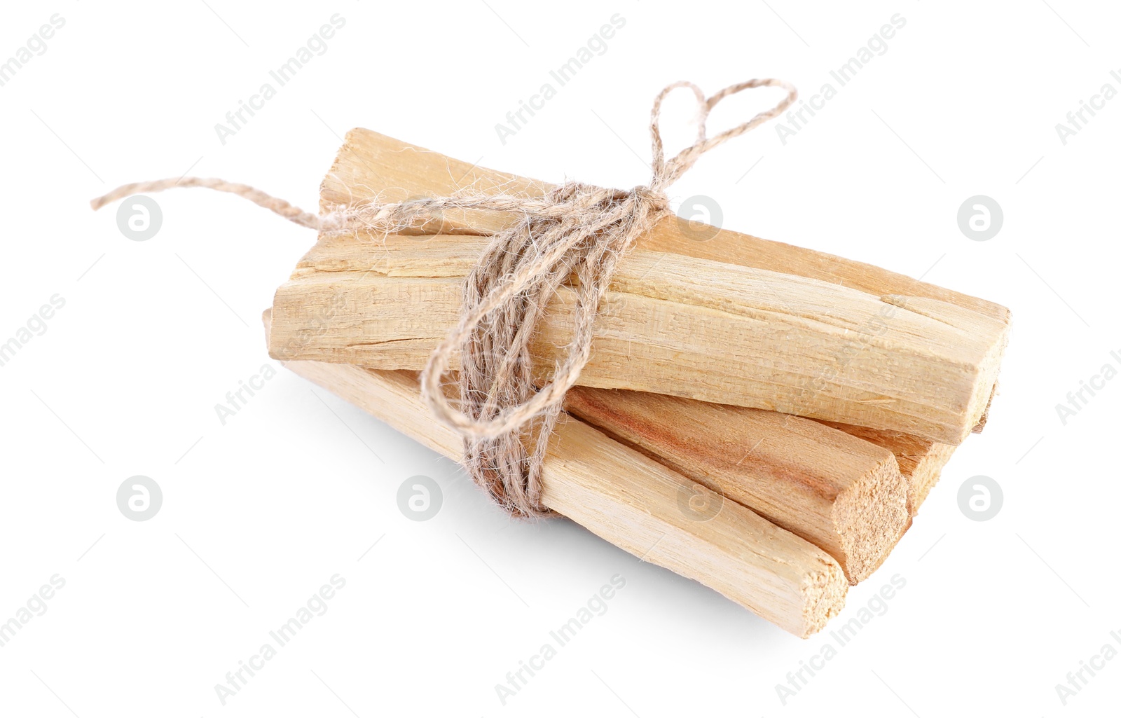 Photo of Bunch of palo santo sticks on white background