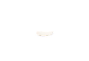 Photo of One piece of broken eggshell isolated on white