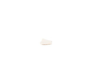 Photo of One piece of broken eggshell isolated on white