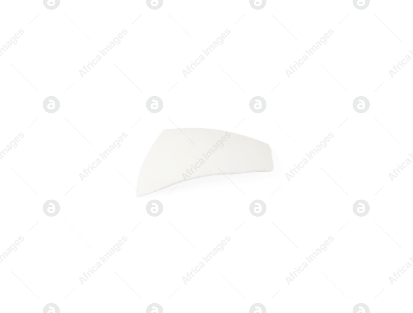 Photo of One piece of broken eggshell isolated on white