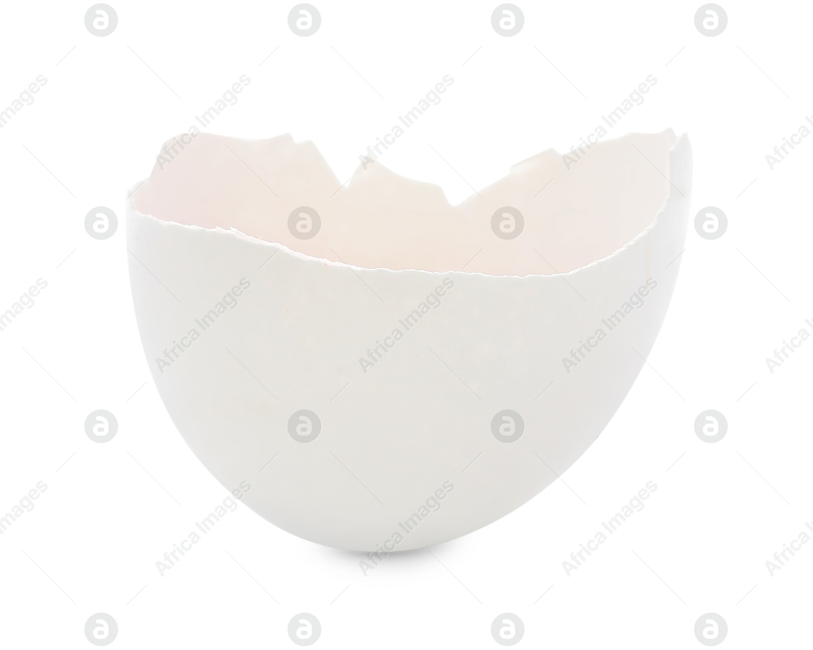 Photo of One piece of broken eggshell isolated on white