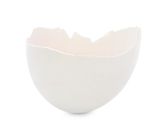 Photo of One piece of broken eggshell isolated on white