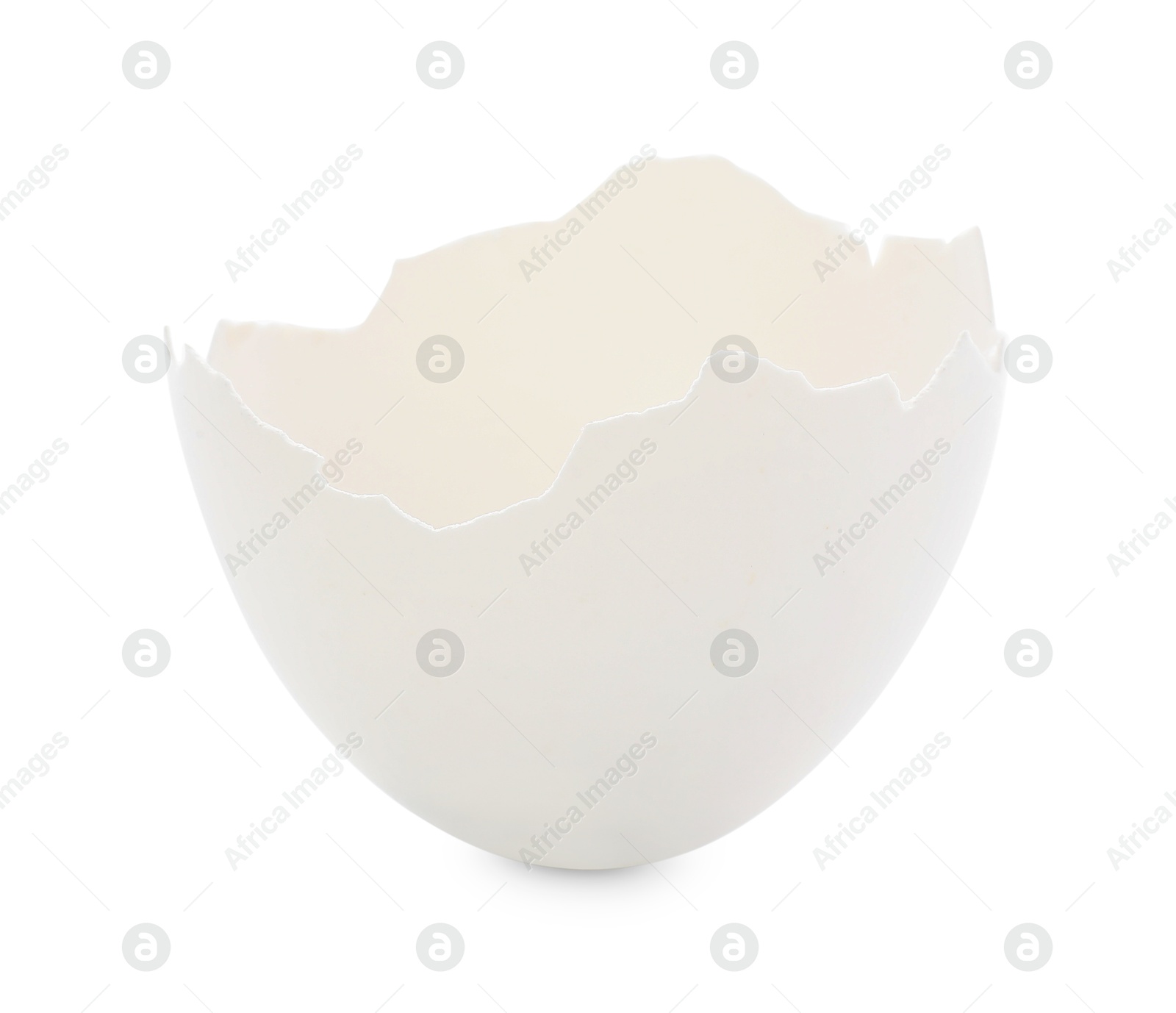 Photo of One piece of broken eggshell isolated on white