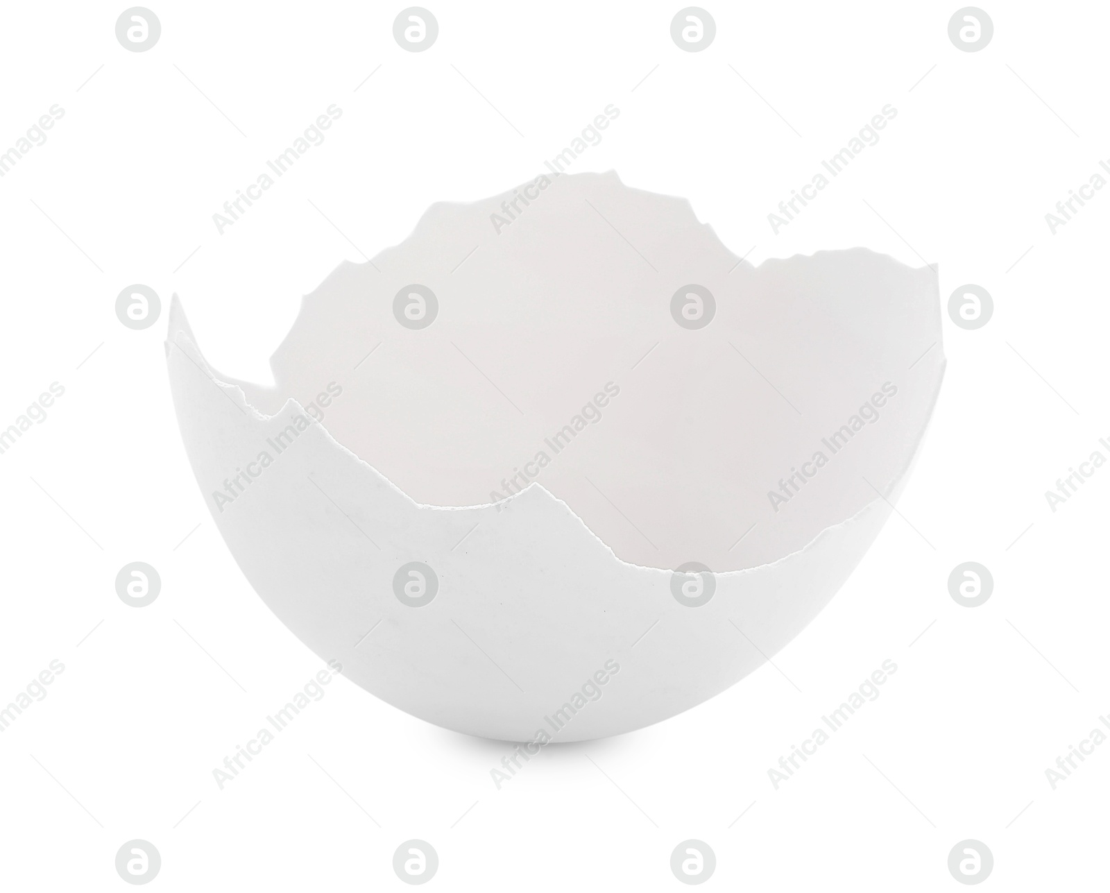 Photo of One piece of broken eggshell isolated on white