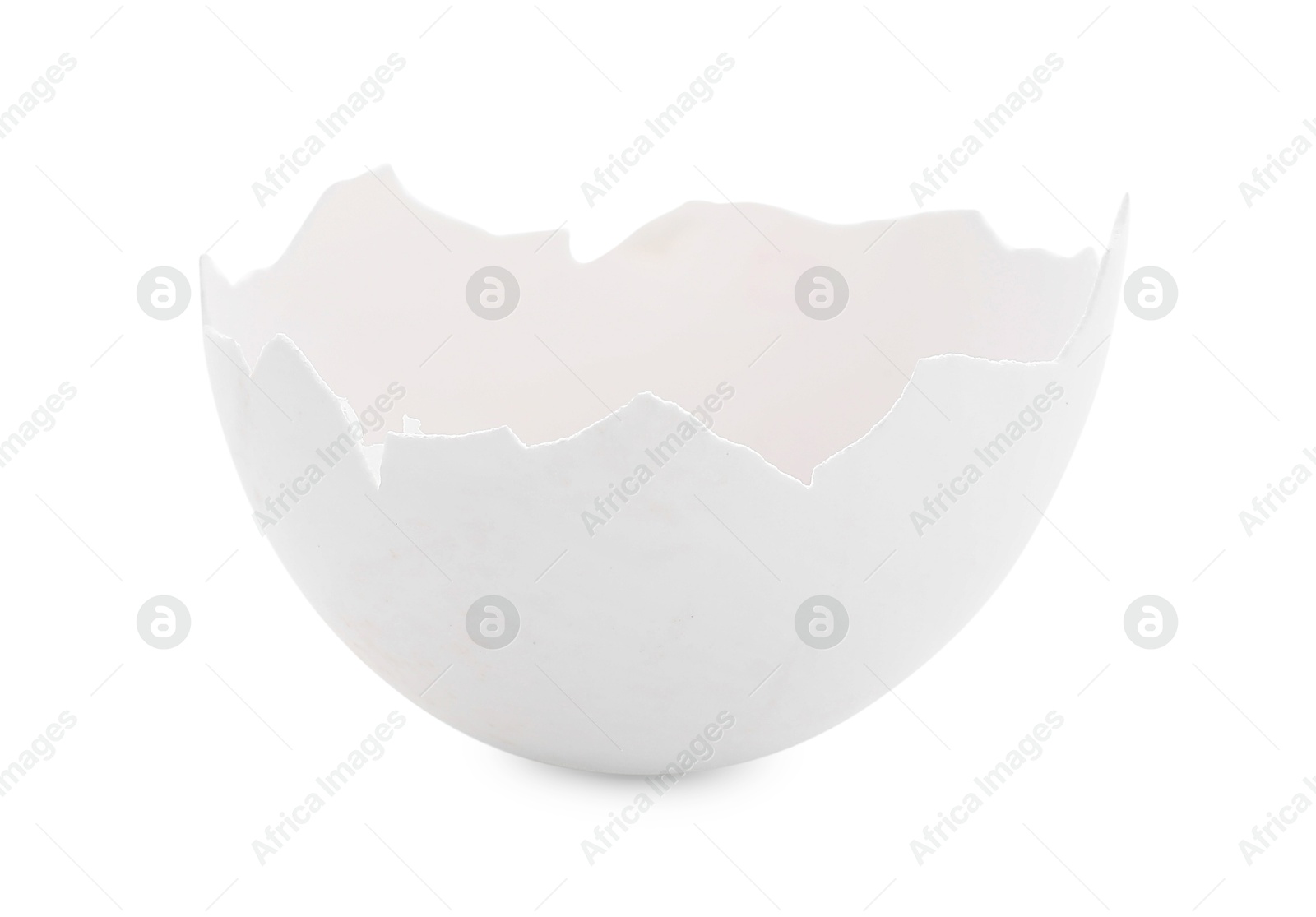 Photo of One piece of broken eggshell isolated on white