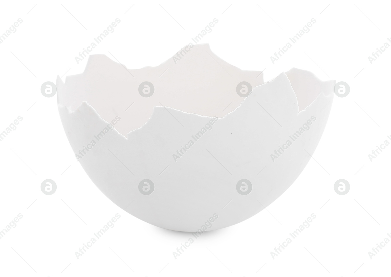 Photo of One piece of broken eggshell isolated on white