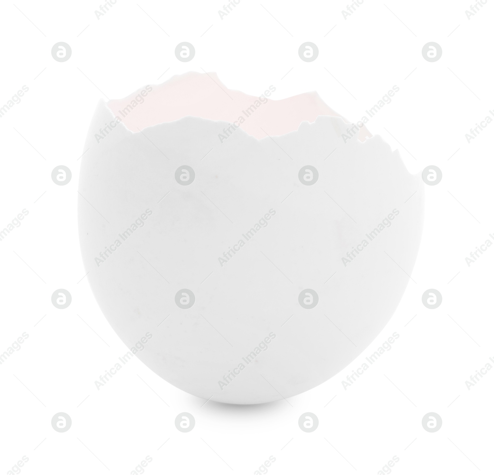 Photo of One piece of broken eggshell isolated on white