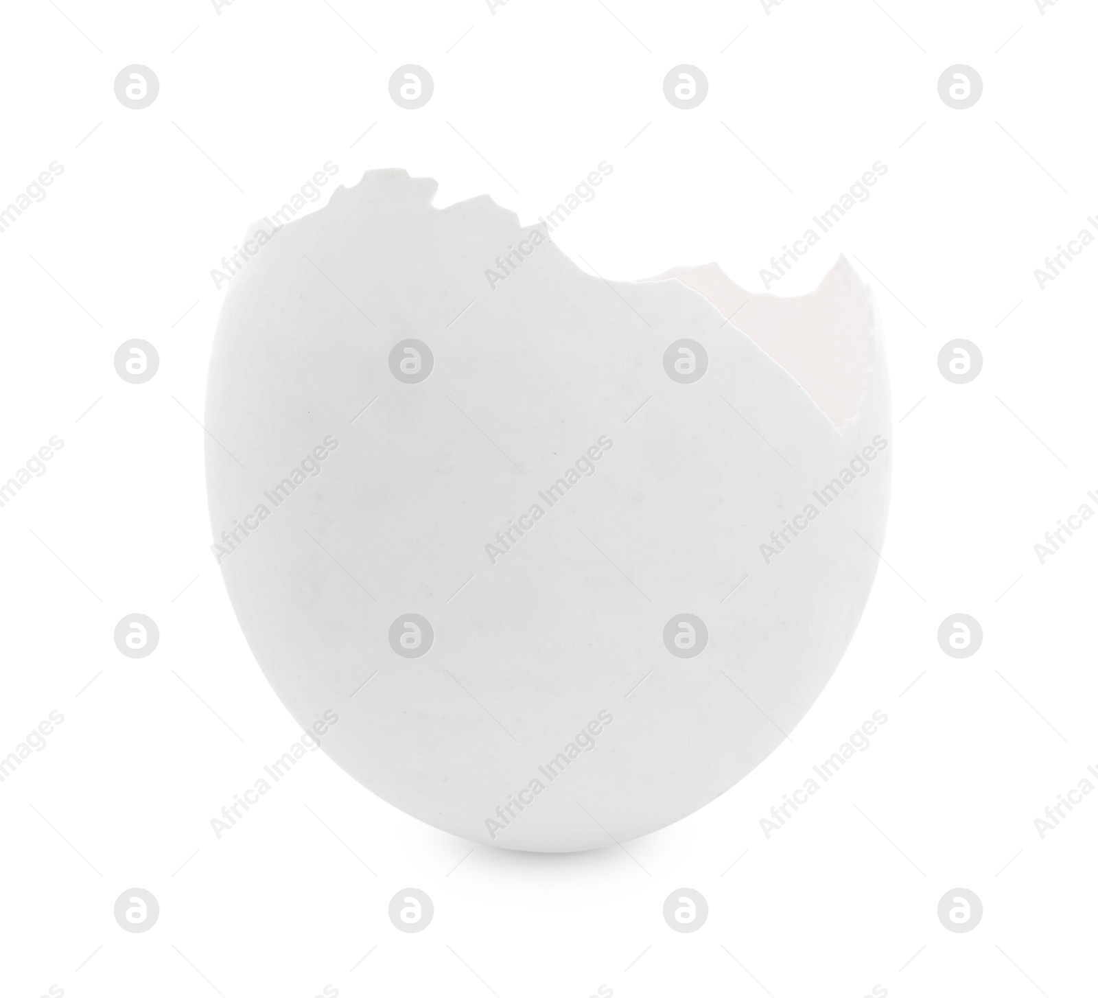 Photo of One piece of broken eggshell isolated on white