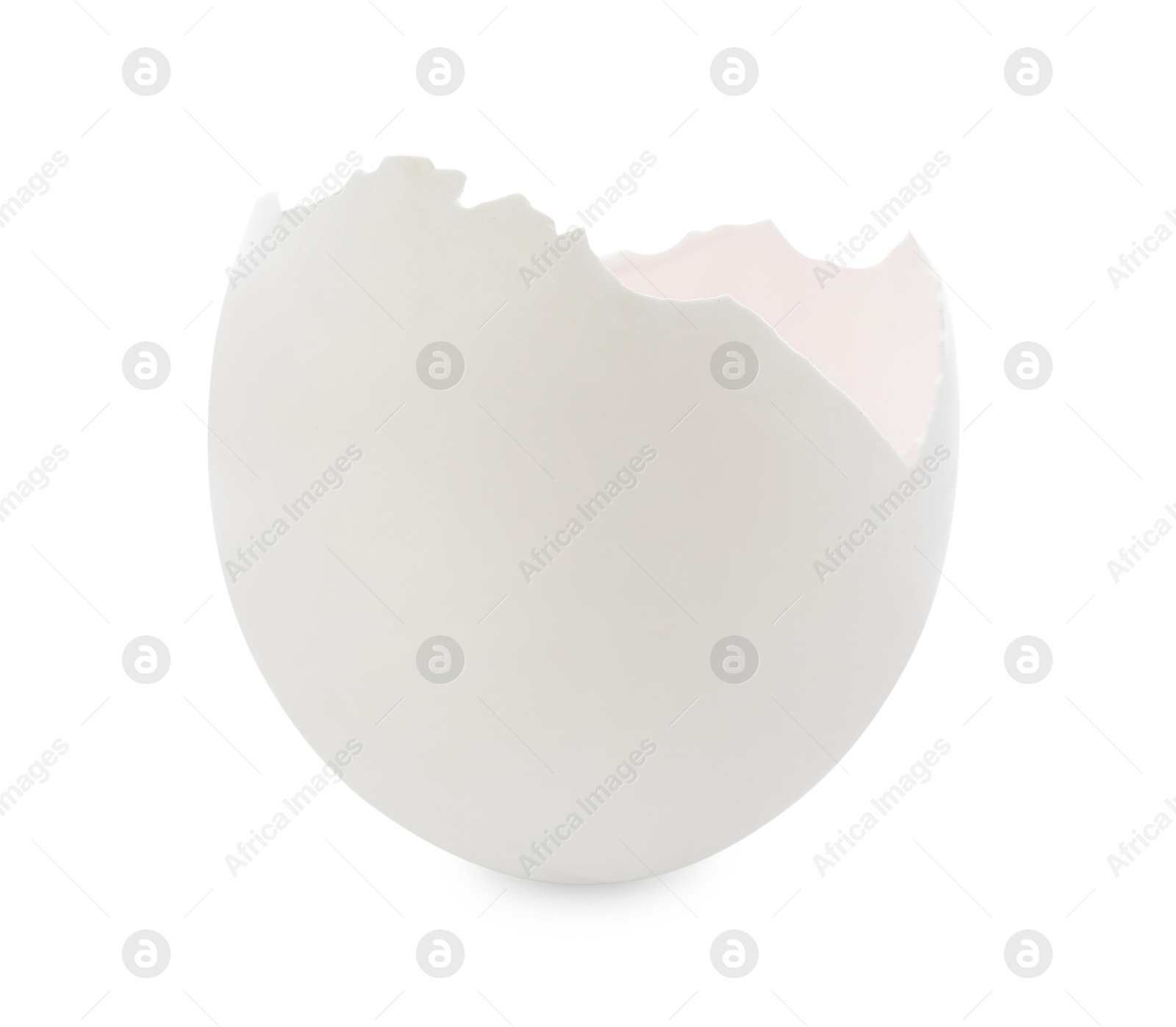 Photo of One piece of broken eggshell isolated on white