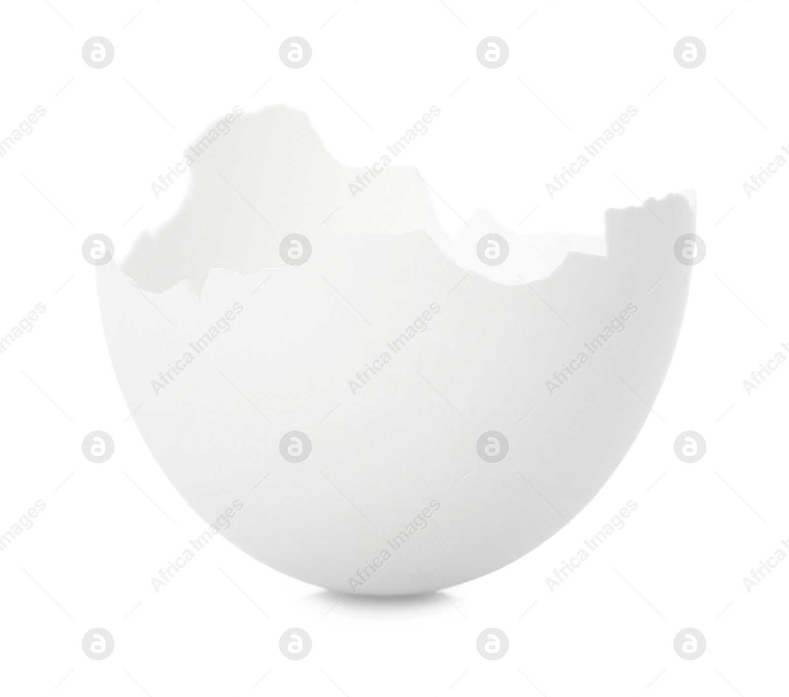 Photo of One piece of broken eggshell isolated on white