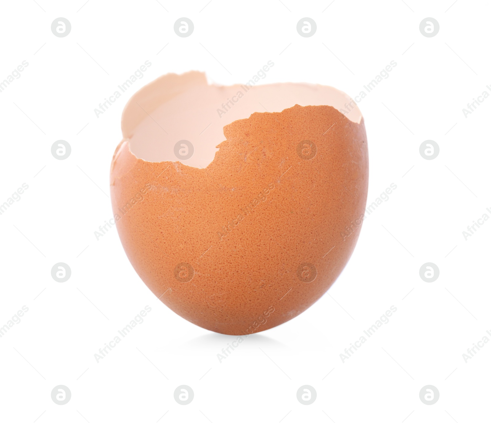 Photo of One piece of broken eggshell isolated on white