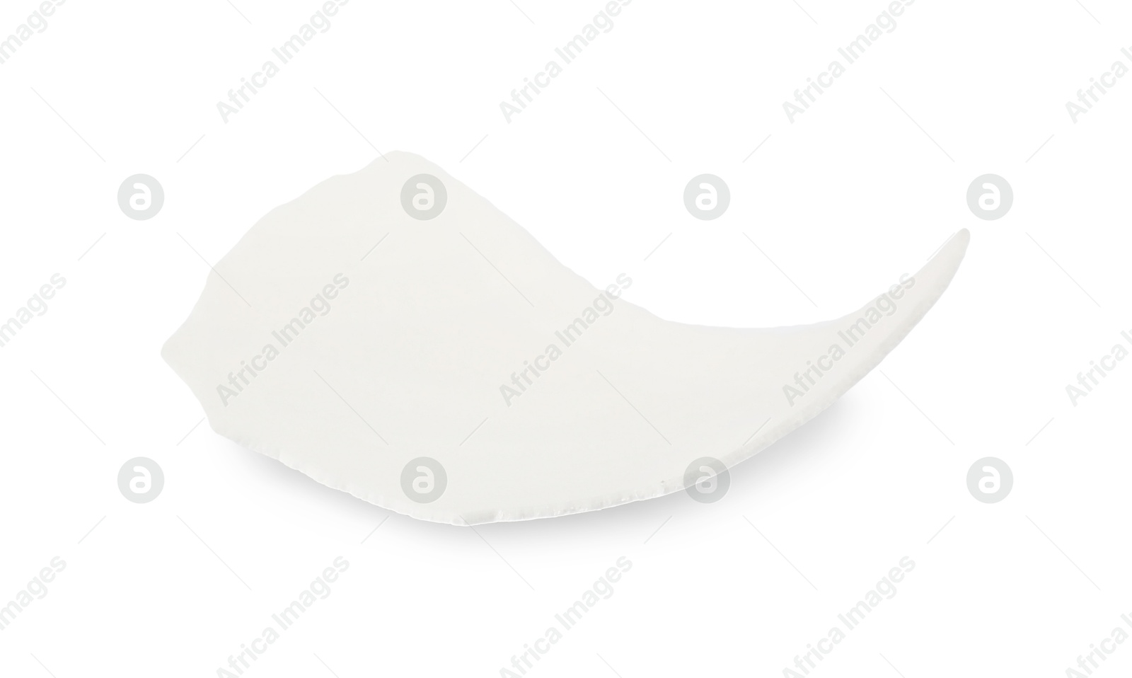 Photo of One piece of broken eggshell isolated on white