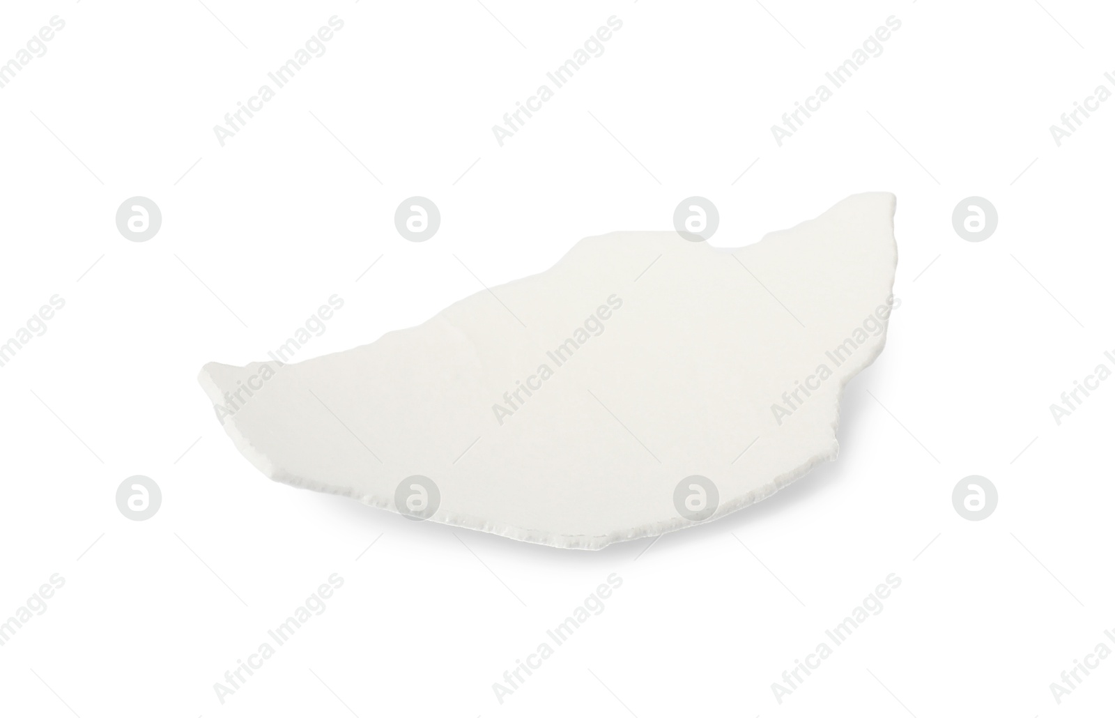 Photo of One piece of broken eggshell isolated on white