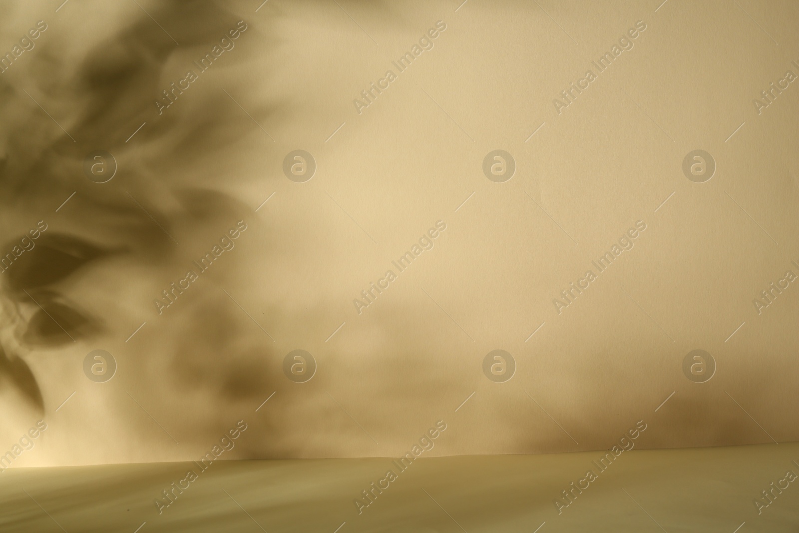 Photo of Light and shadows falling on beige background