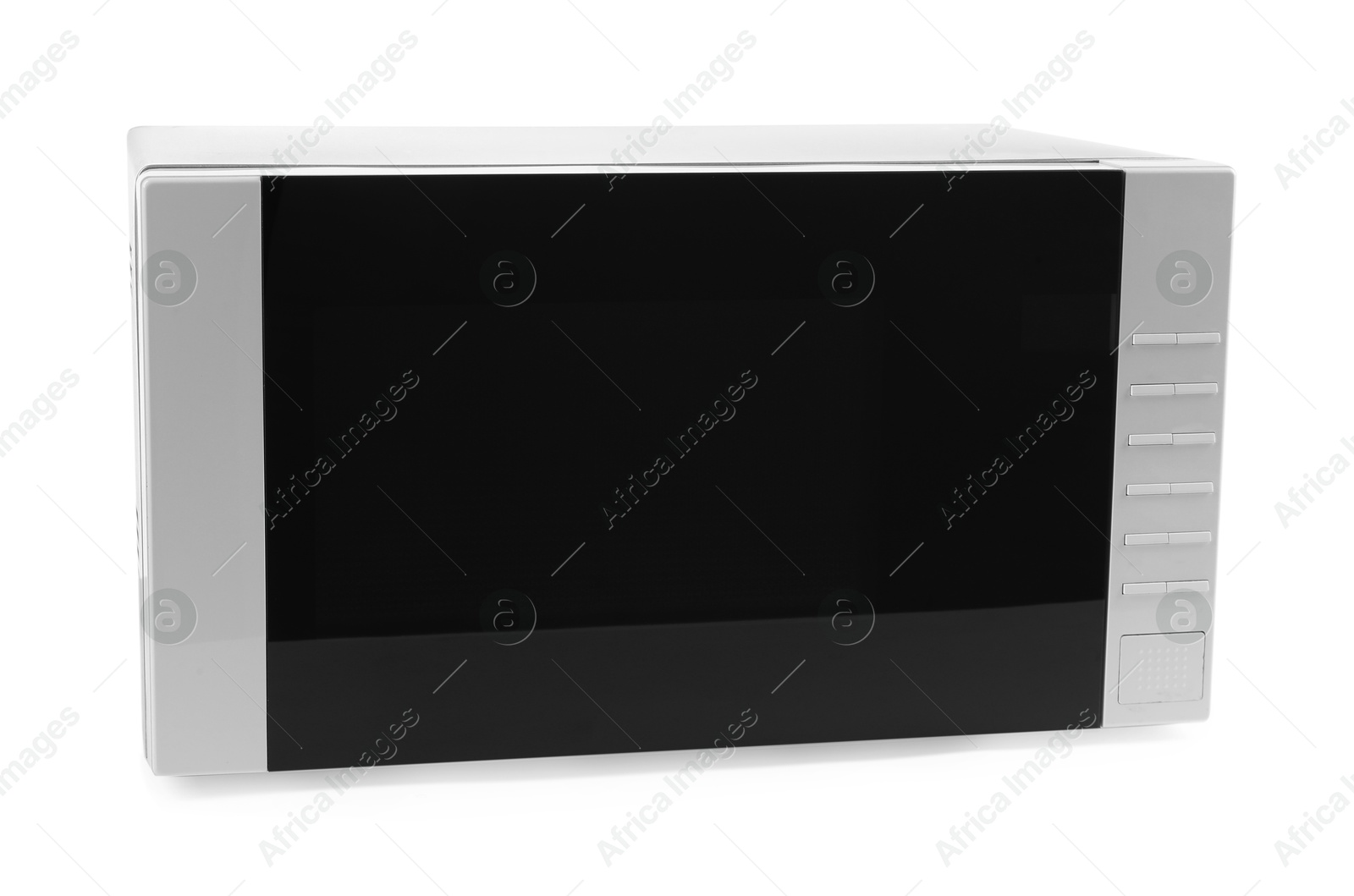 Photo of Closed modern microwave oven isolated on white