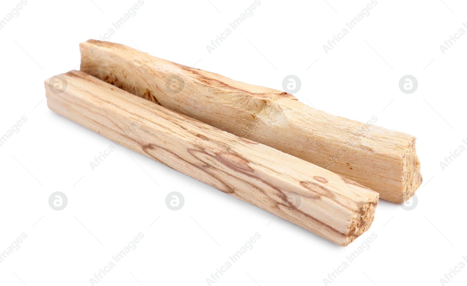 Photo of Two palo santo sticks on white background